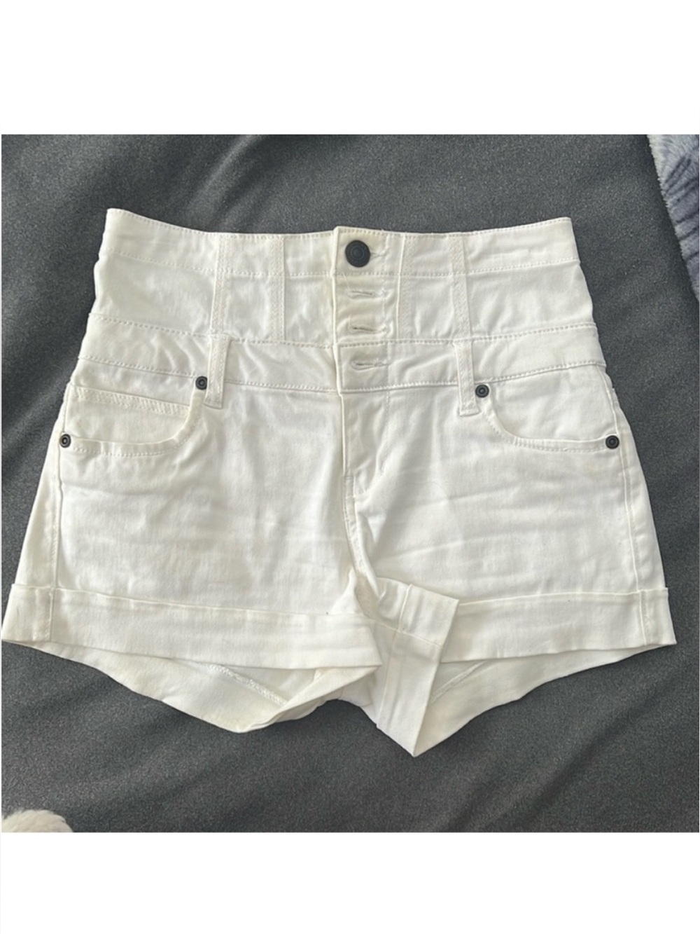 Bluenotes • Women’s 3 • High-Waist Denim Shorts • White